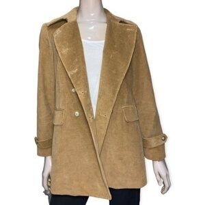 Jenne Maag Vintage Women’s Size L Tan Camel Corduroy Double Breasted Jacket